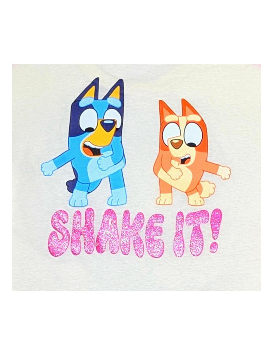 Playera Bluey y Bingo manga corta para niña 5