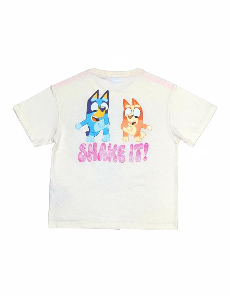 Playera Bluey y Bingo manga corta para niña 2