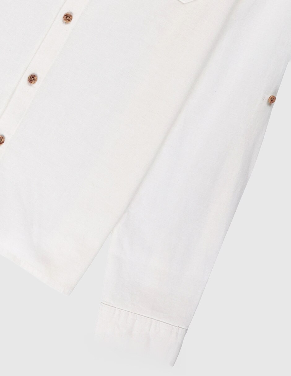 Camisa de vestir de algodón manga larga para niño 4