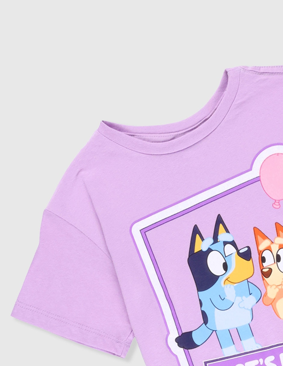 Playera Bluey y Bingo manga corta para niña