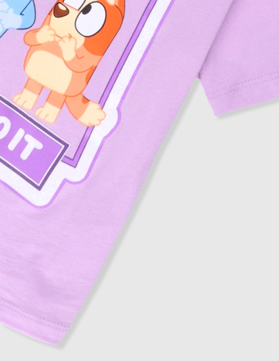 Playera Bluey y Bingo manga corta para niña