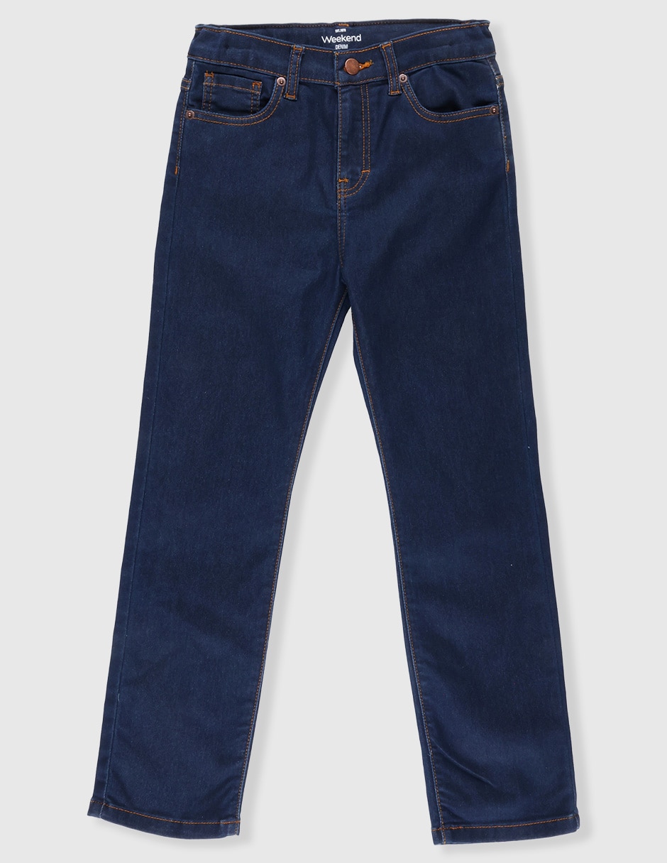 Jeans slim Weekend lavado obscuro para niño