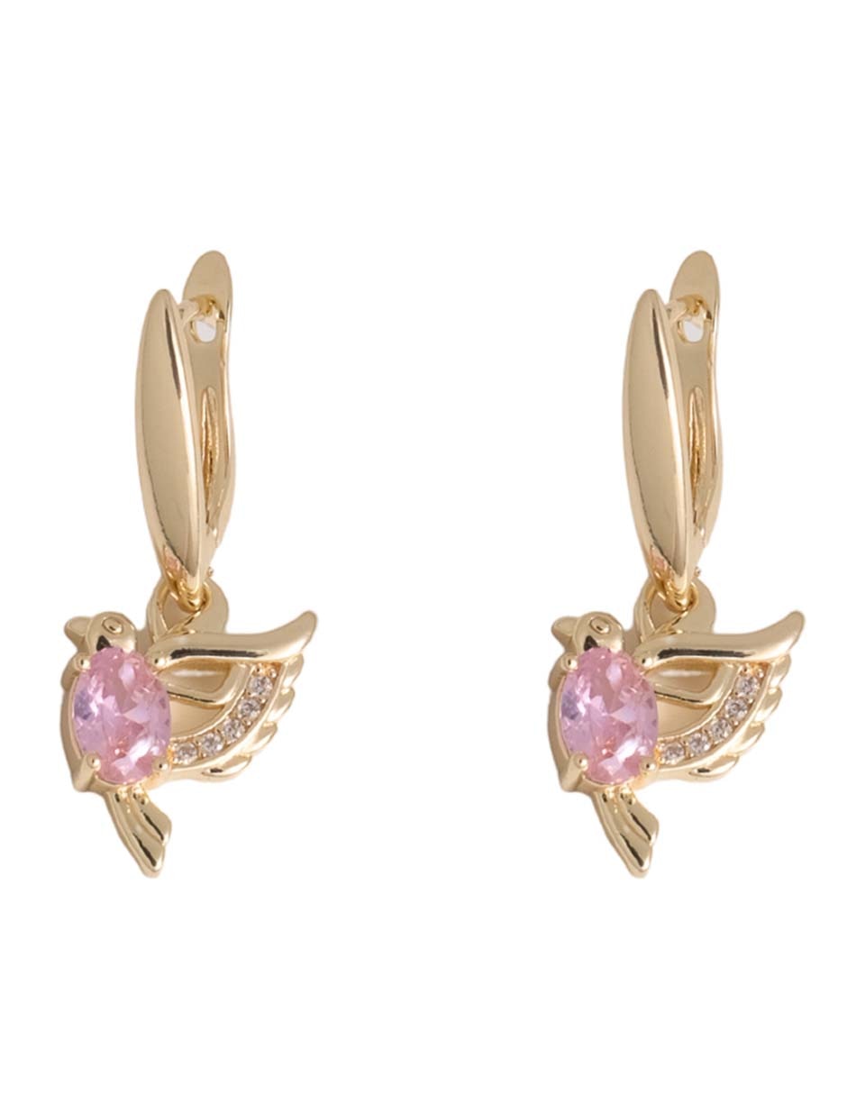 Arracadas de pájaro 18 K con acabado chapa de oro Arracadas de pájaro 18 K con acabado chapa de oro