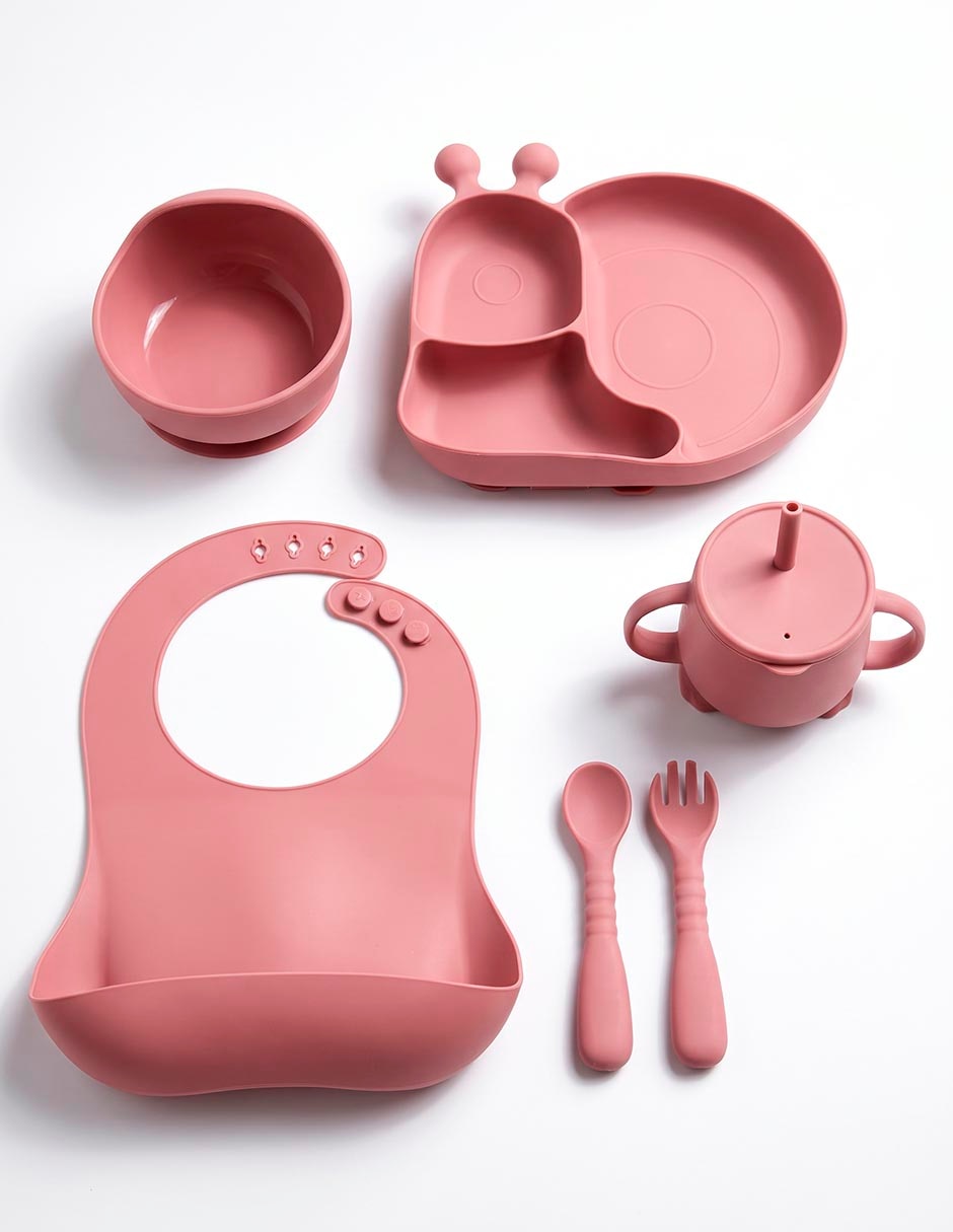 Set de alimentación de silicona 6 piezas