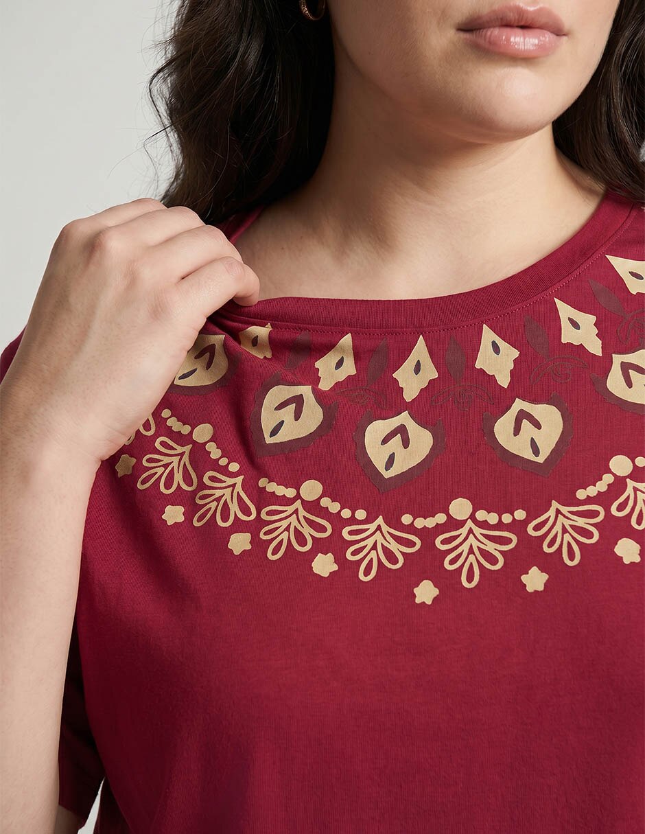 Playera manga corta cuello redondo para mujer 3