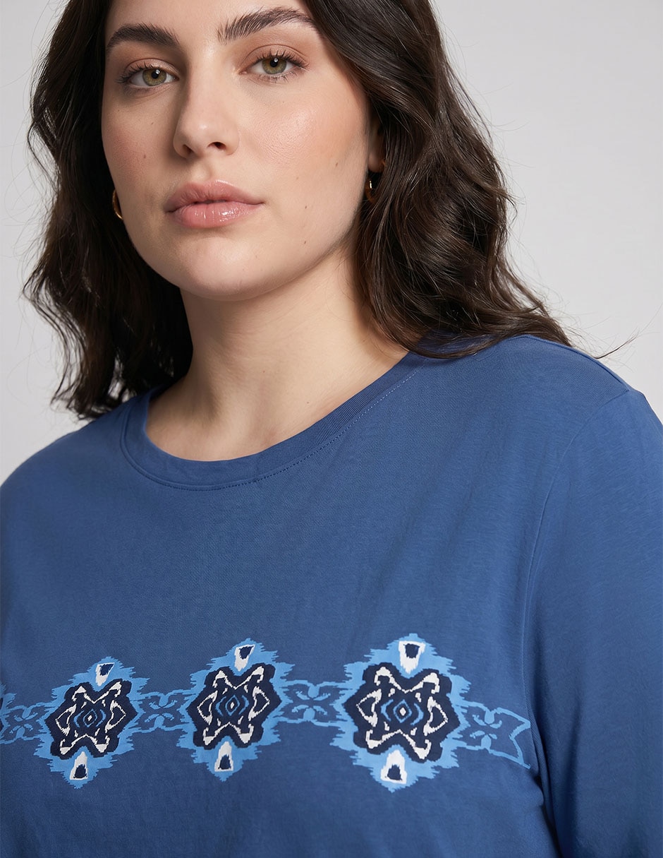 Playera manga corta Weekend Plus cuello redondo para mujer