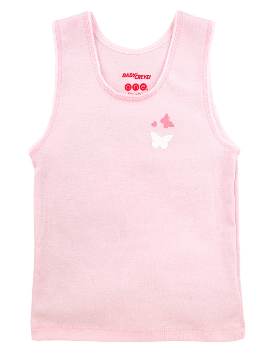 Camiseta cuello redondo para niña