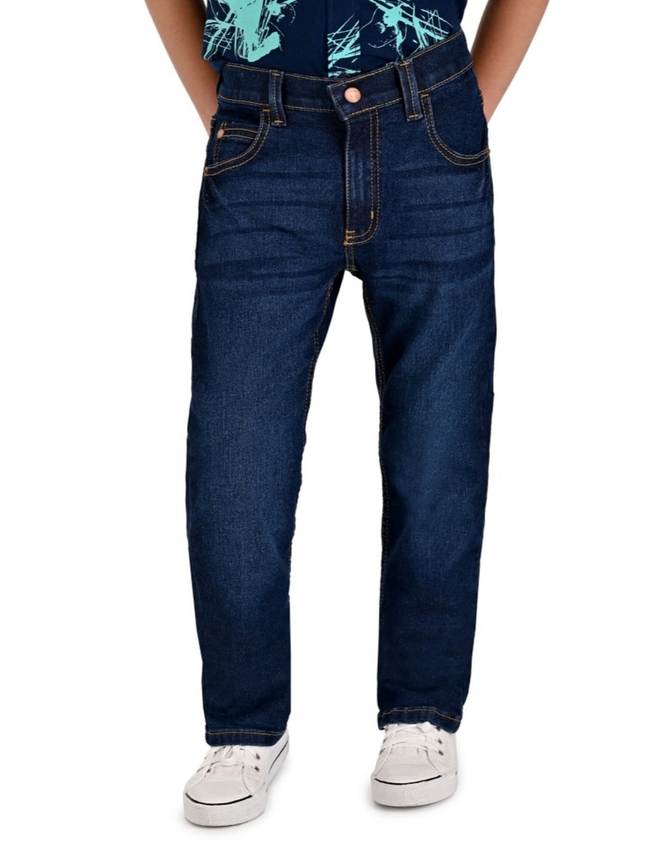 Jeans slim Yale lavado whisker para niño