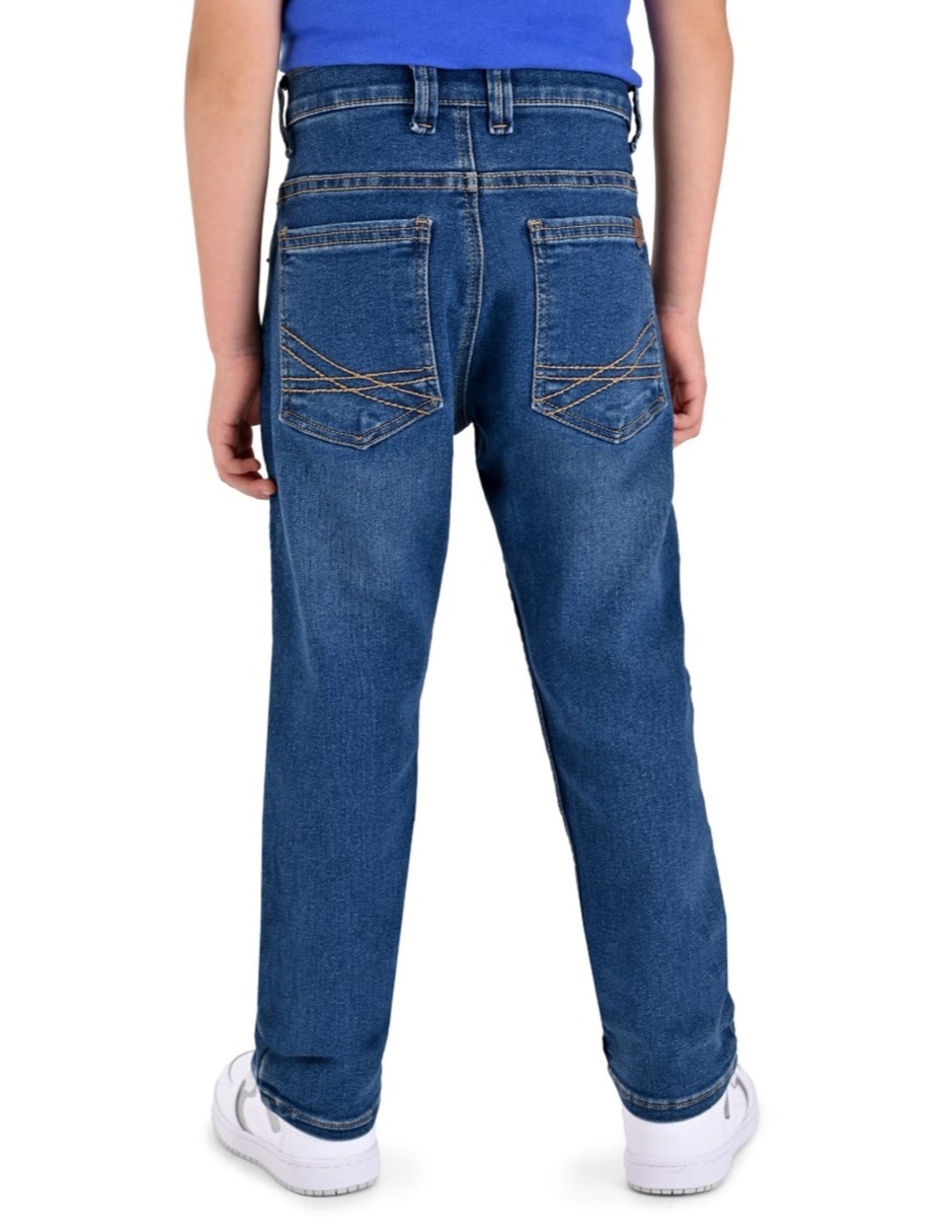 Jeans slim Yale lavado whisker para niño