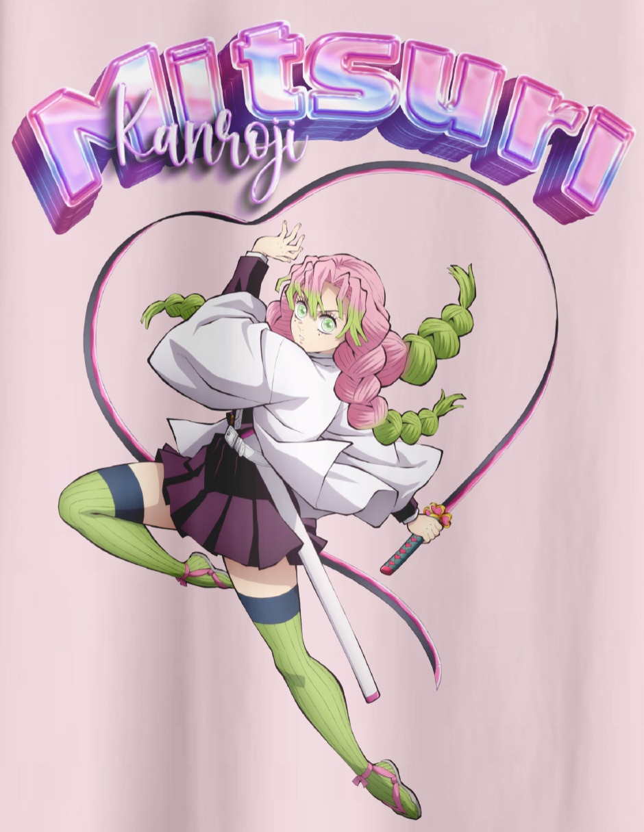 Playera Mitsuri Kanroji manga corta para niña