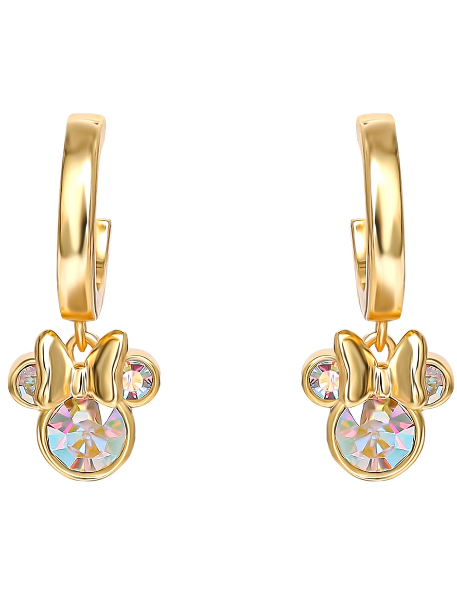 Aretes de aro Minnie Mouse de plata P 925 con acabado brillante Aretes de aro Minnie Mouse de plata P 925 con acabado brillante