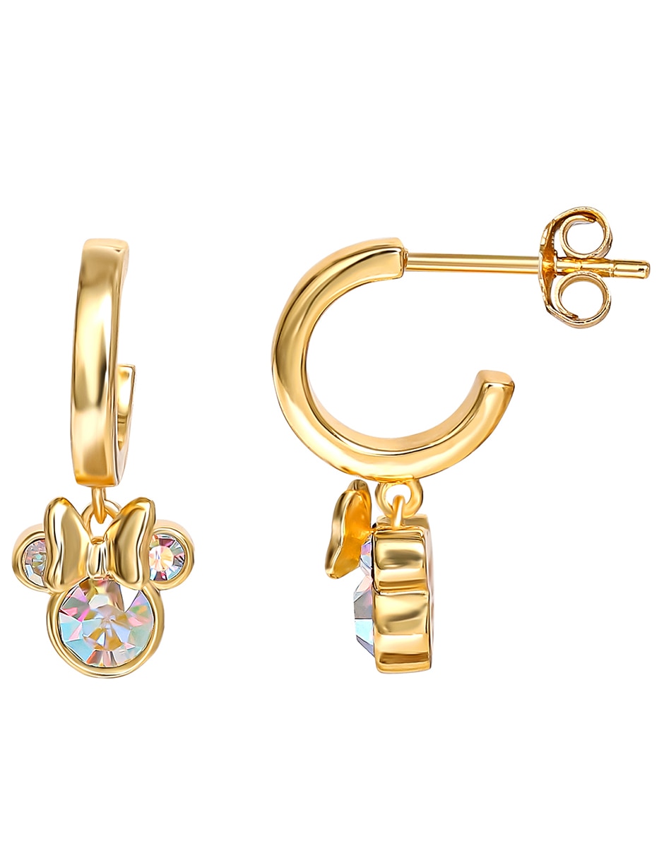 Aretes de aro Minnie Mouse de plata P 925 con acabado brillante 2