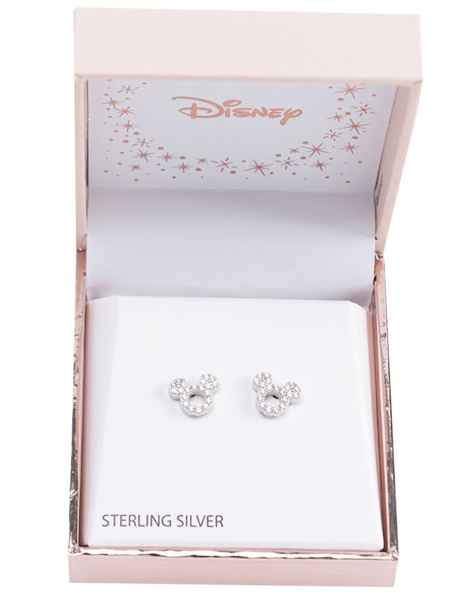 Aretes Mickey Mouse de plata P 925 con acabado brillante 2