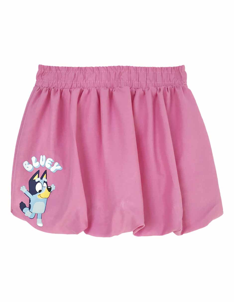 Falda Panaderia bluey y bingo de algodón para niña