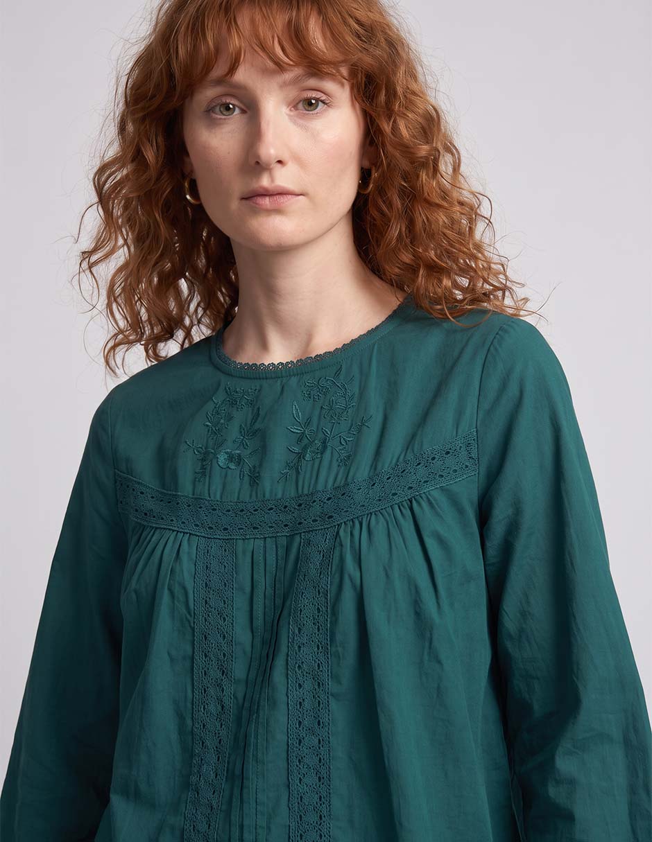 Blusa manga larga para mujer