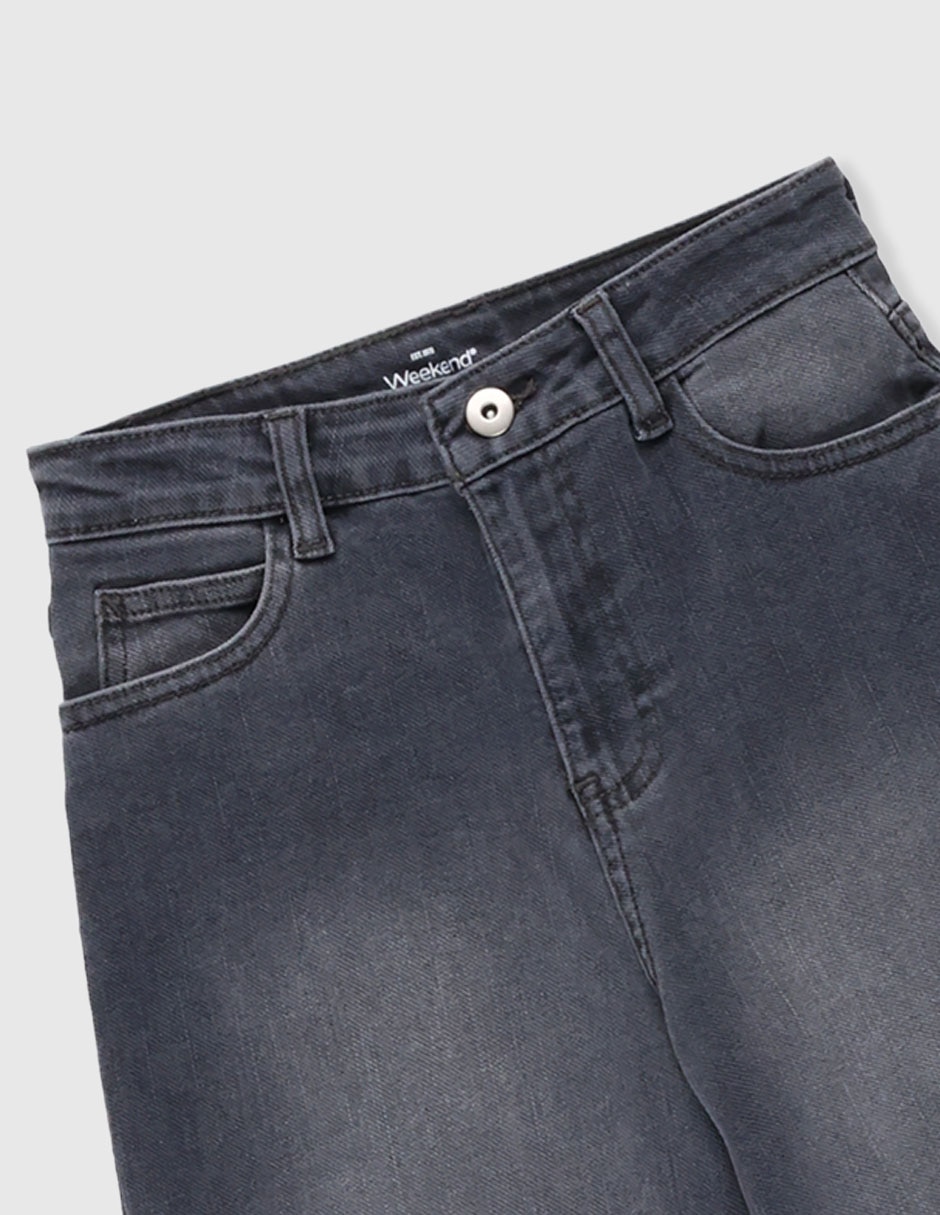 Jeans amplio lavado obscuro para niña 6