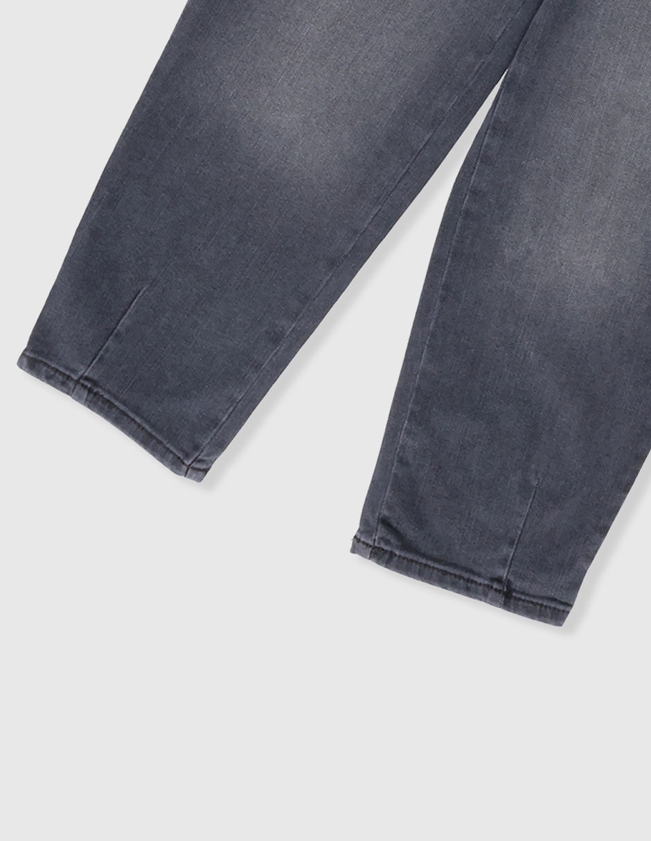 Jeans amplio lavado obscuro para niña 7