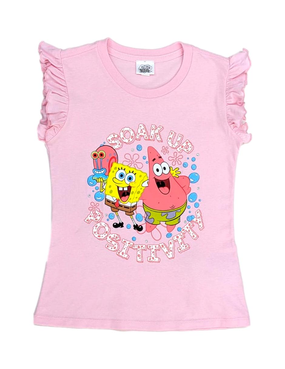 Playera Bob Esponja y Patricio manga corta para niña Playera Bob Esponja y Patricio manga corta para niña