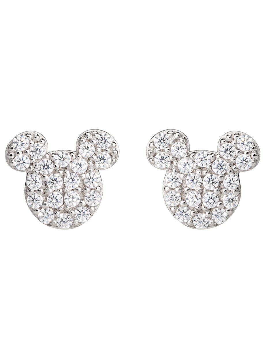 Aretes Mickey Mouse de plata P 925 con acabado brillante 2
