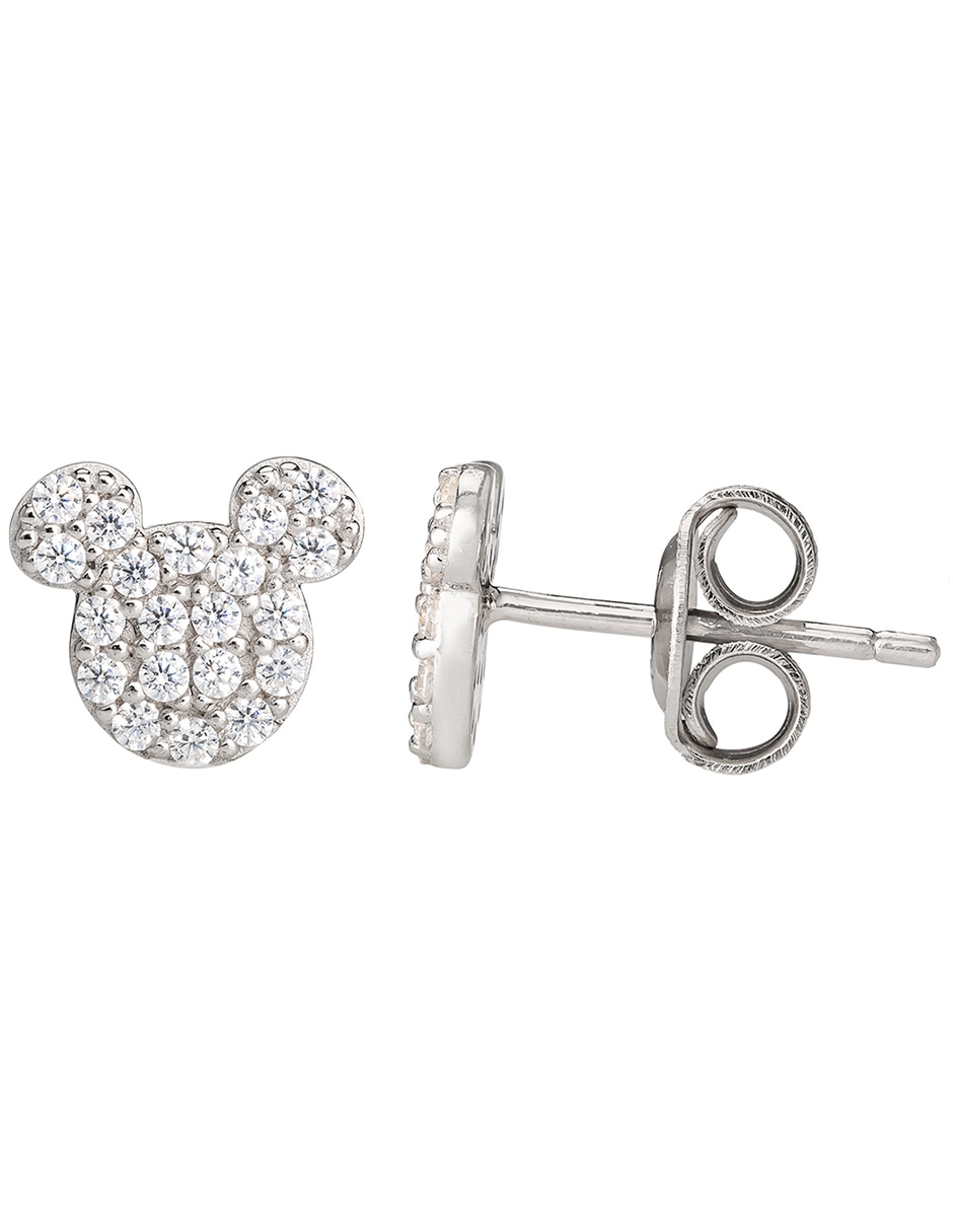 Aretes Mickey Mouse de plata P 925 con acabado brillante 3