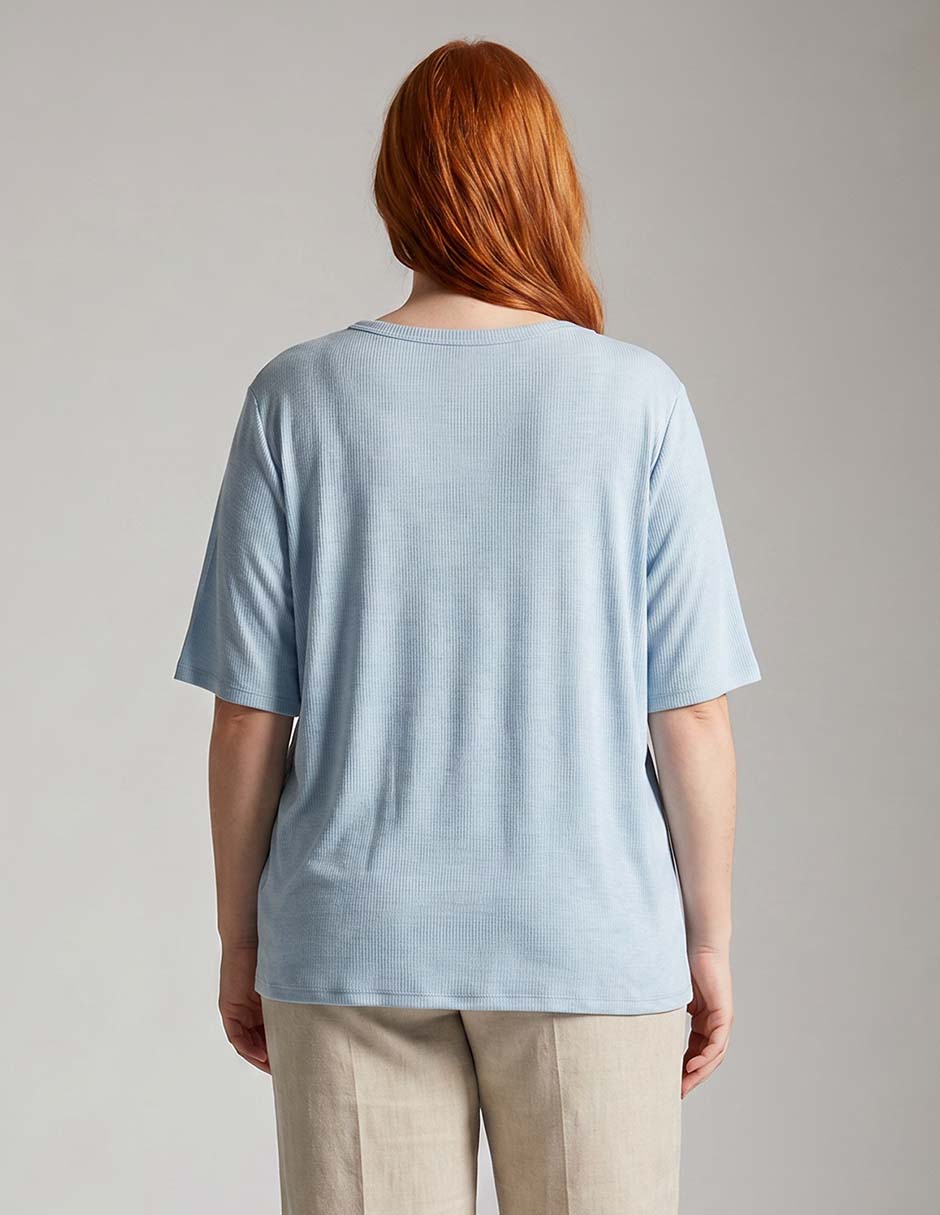 Playera manga corta cuello redondo mujer 2
