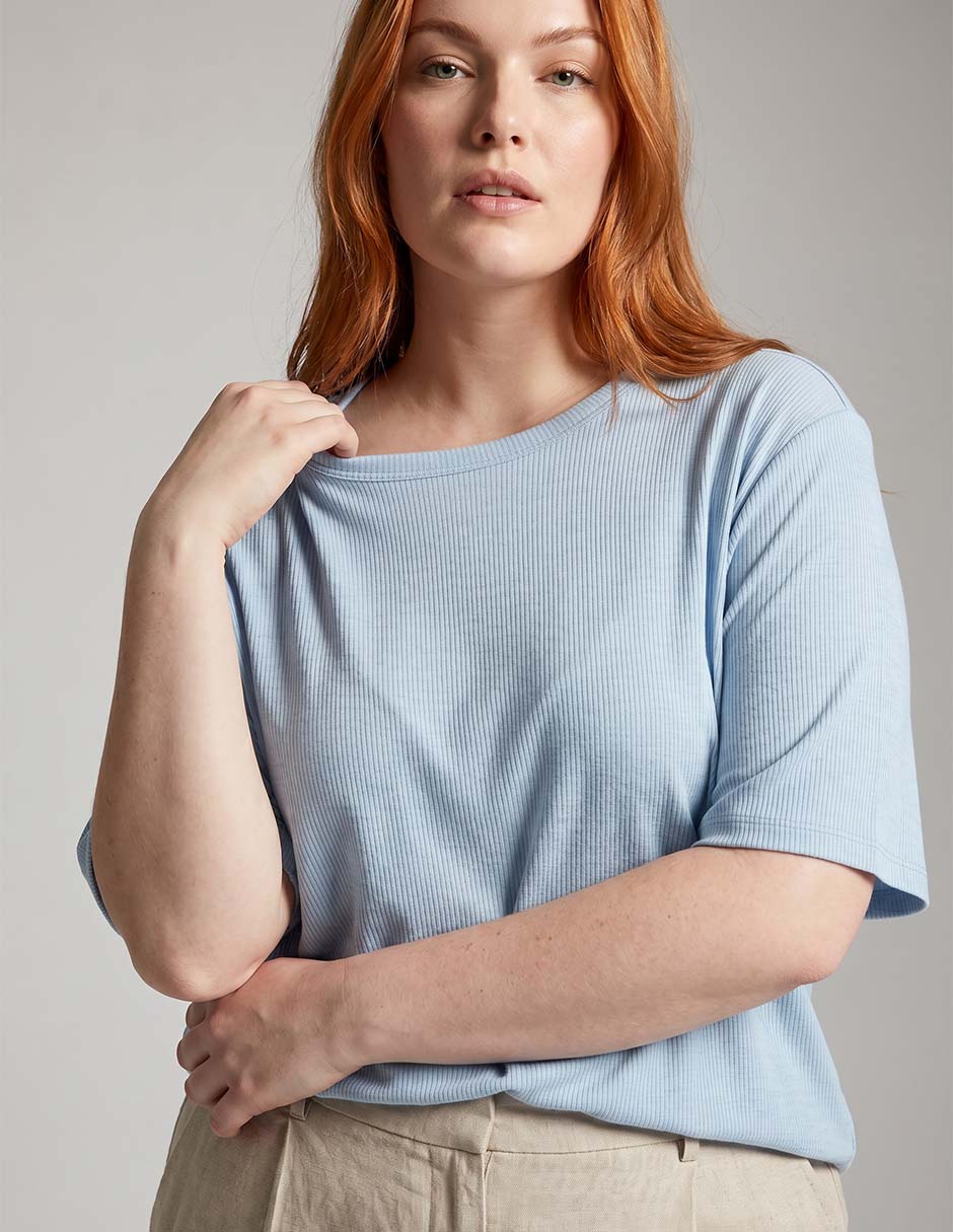Playera manga corta cuello redondo mujer 3
