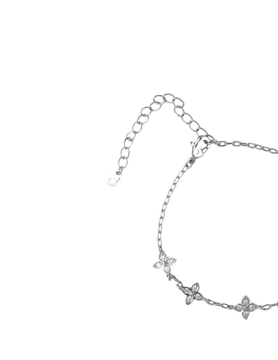 Pulsera con zirconia acabado chapa de oro 3