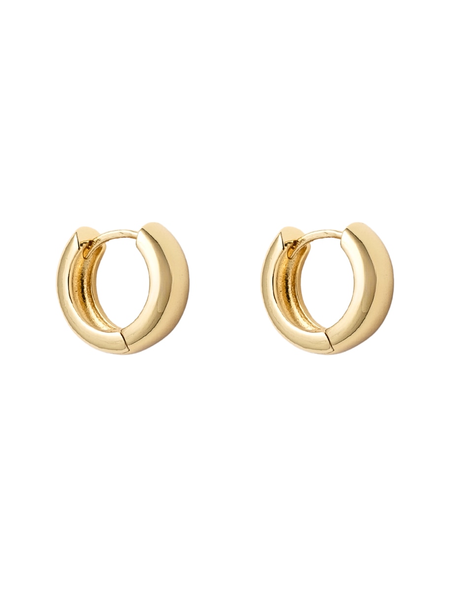 Aretes con acabado chapa de oro 3