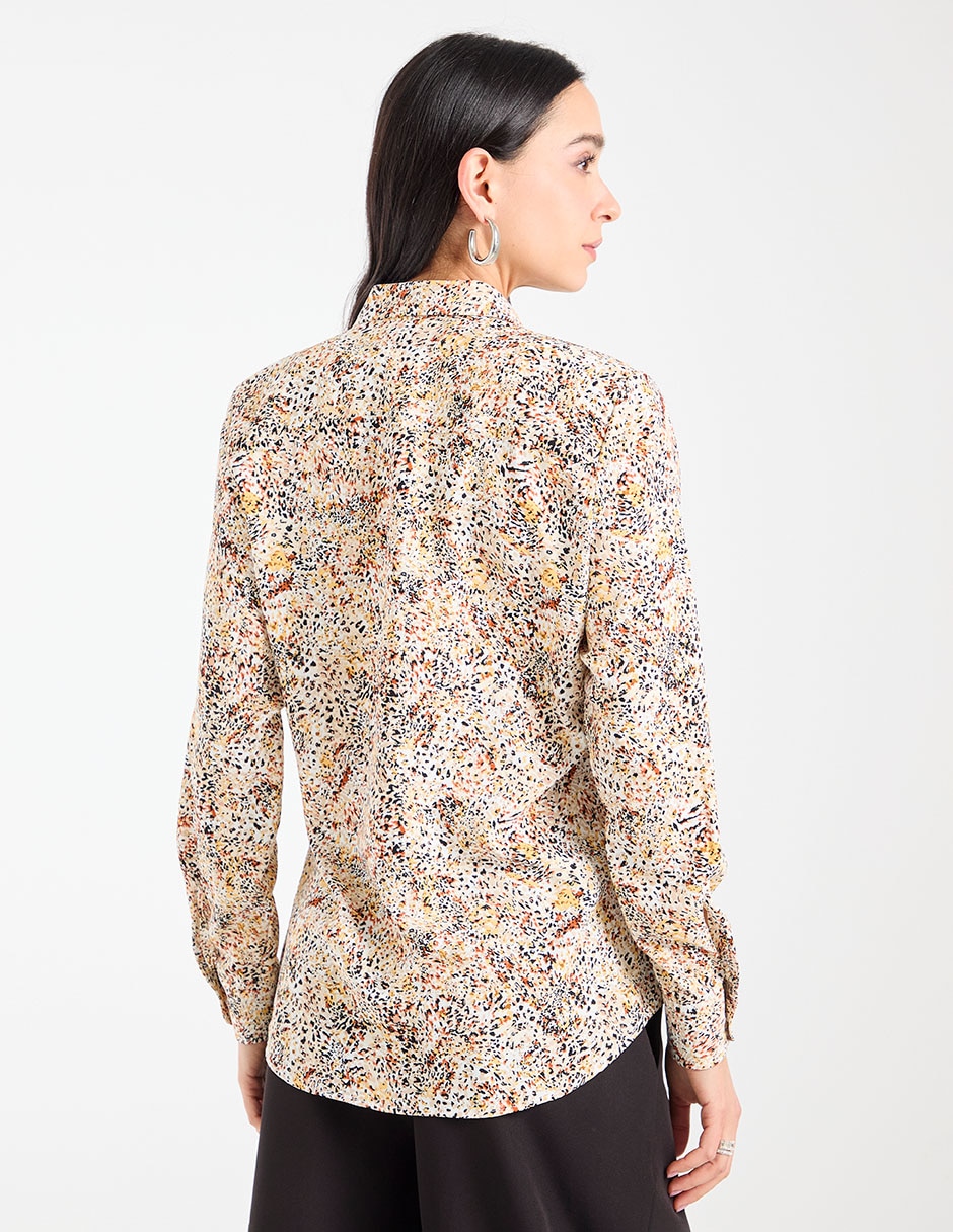 Blusa camisera Parllieni manga larga para mujer