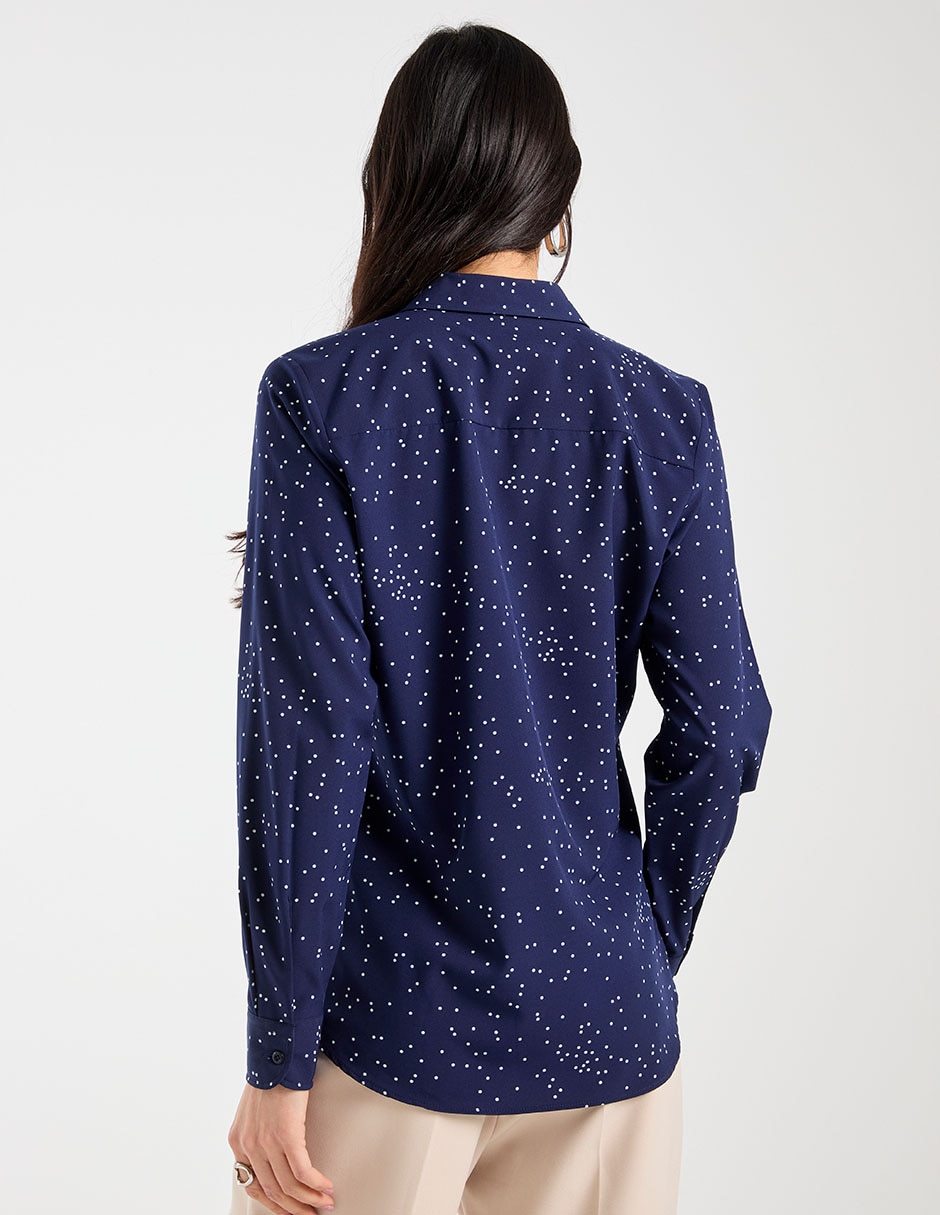Blusa camisera Parllieni manga larga para mujer