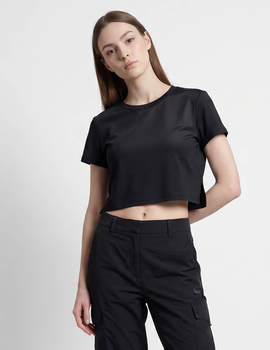 Playera manga corta cuello redondo para mujer 1