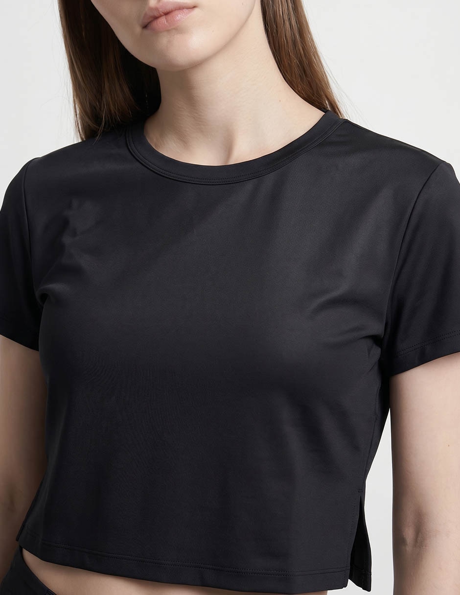 Playera manga corta cuello redondo para mujer 3