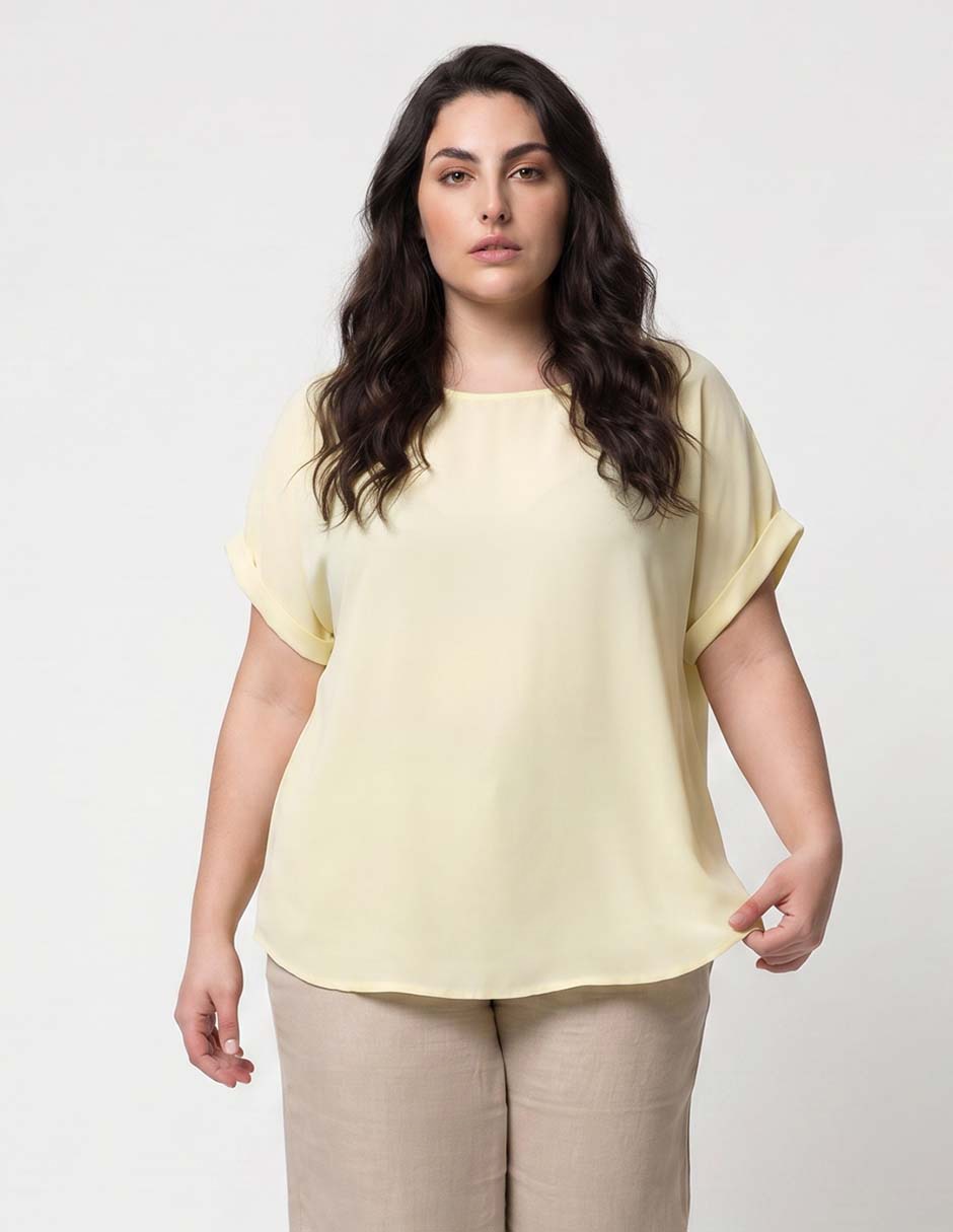 Blusa manga corta para mujer