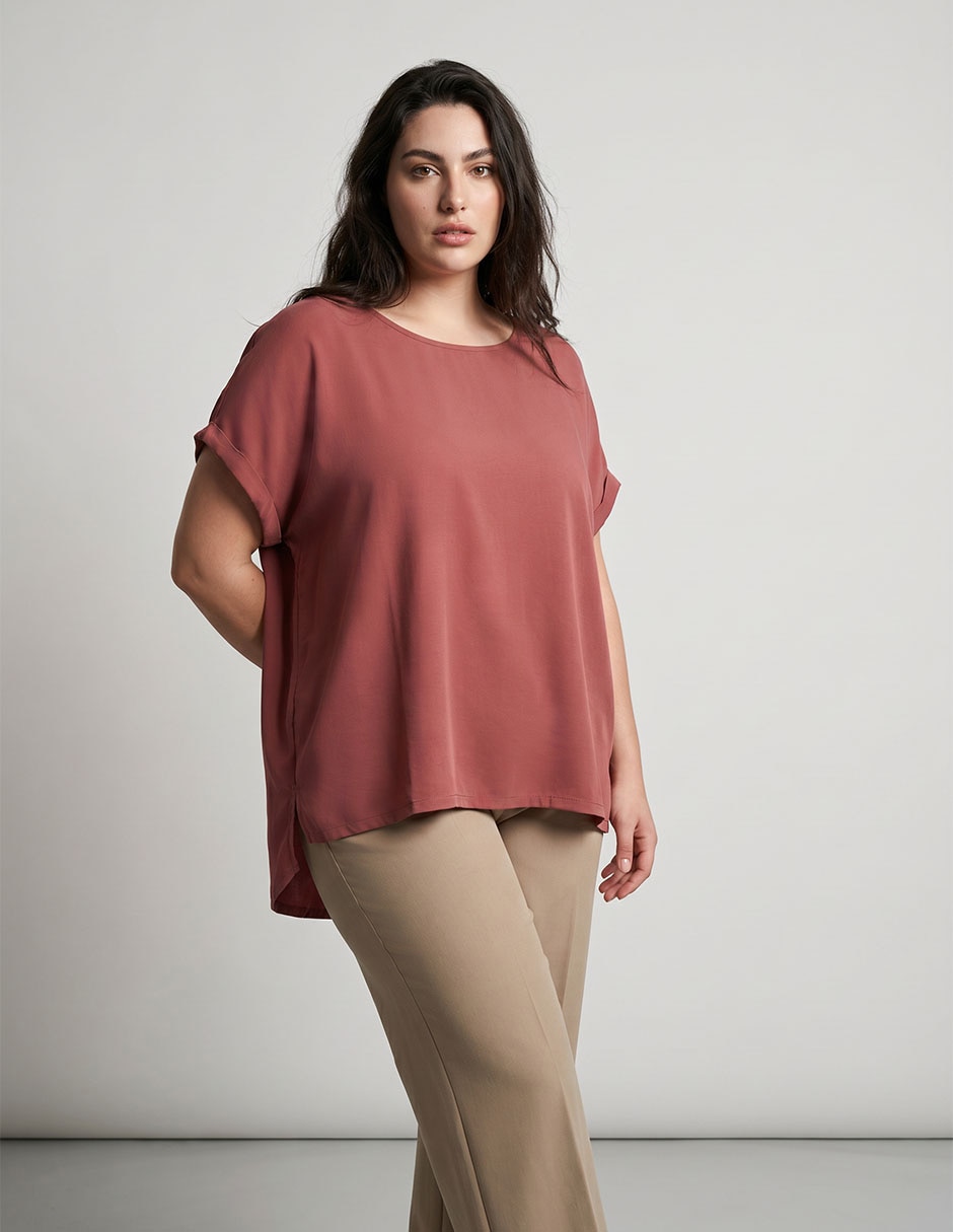 Blusa manga corta para mujer