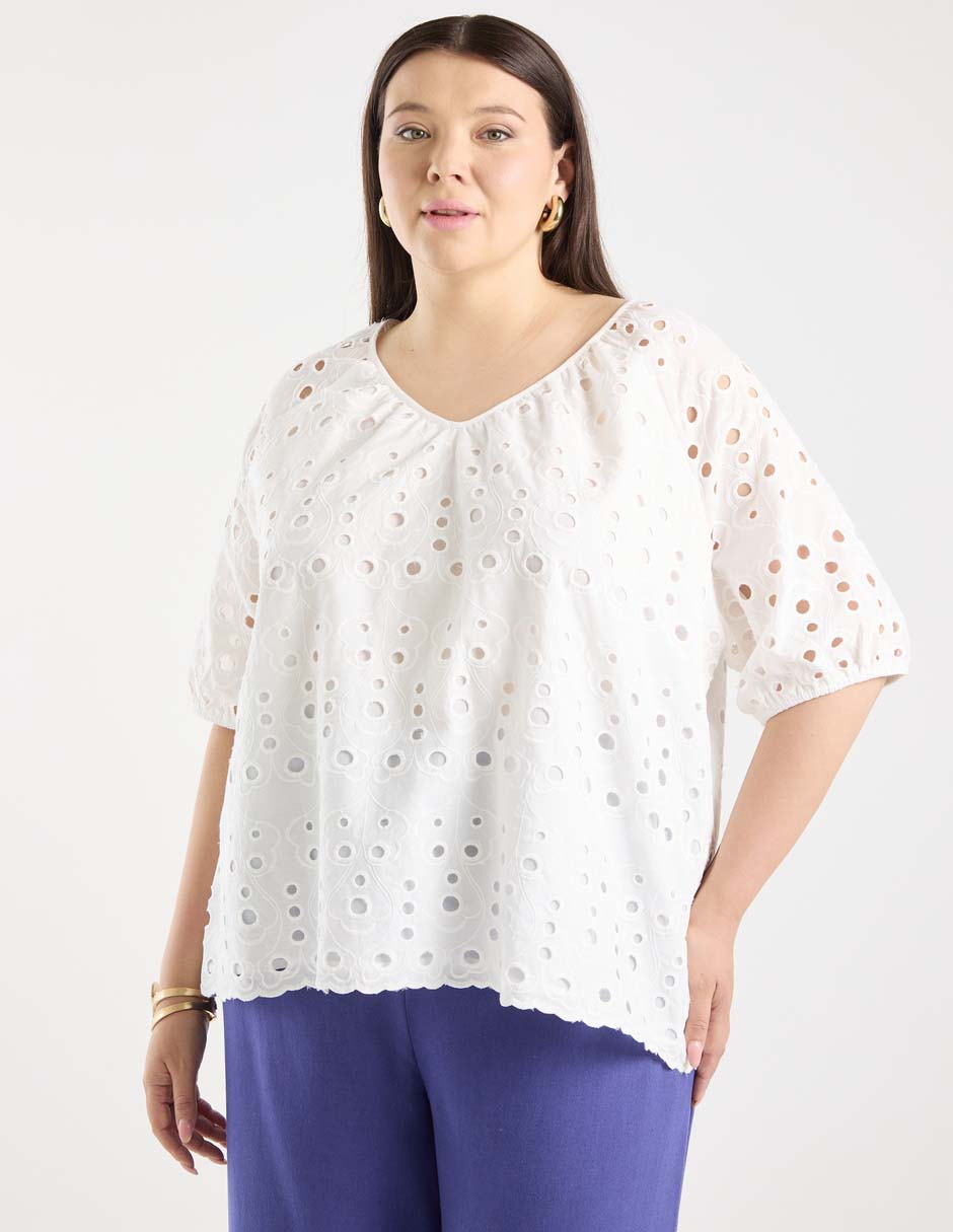 Blusa Weekend Plus manga al codo para mujer