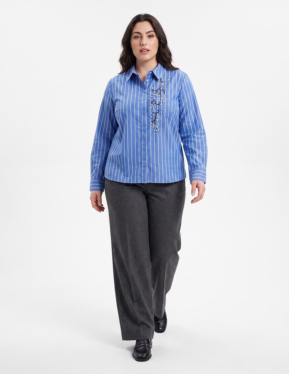Blusa camisera manga larga para mujer Blusa camisera manga larga para mujer