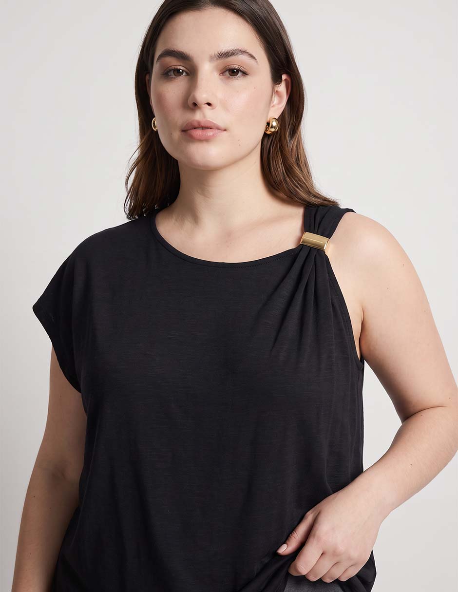Blusa una manga para mujer 4