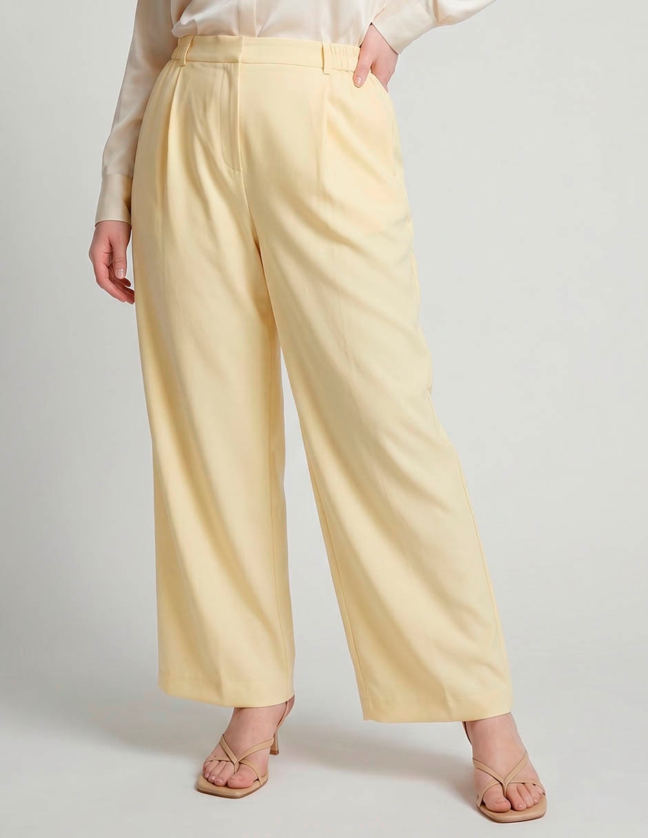 Pantalón chino amplio para mujer