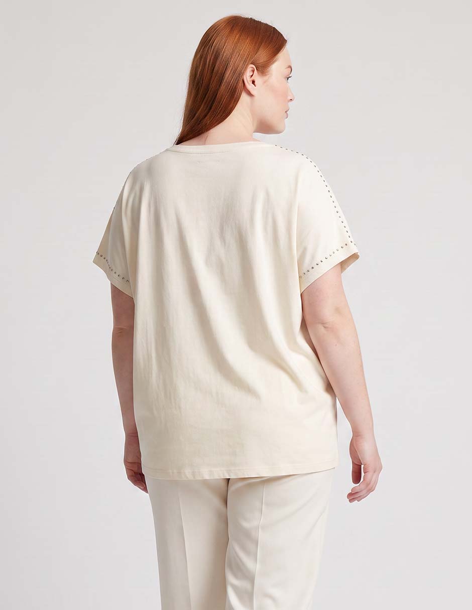 Playera manga corta cuello redondo mujer 2