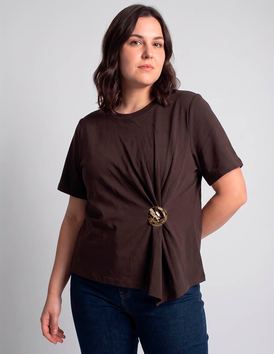 Playera manga corta cuello redondo mujer 1