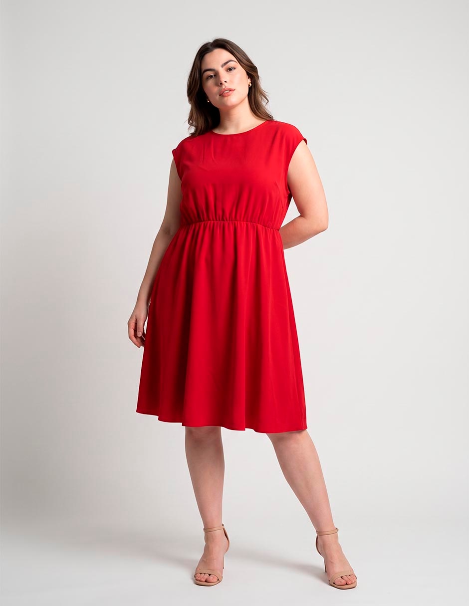 Vestido a la rodilla casual para mujer