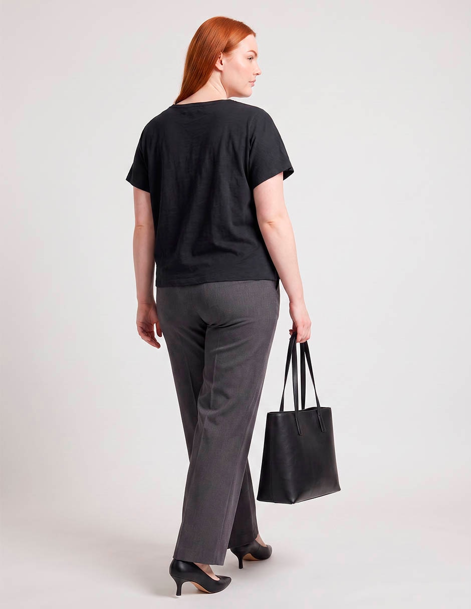 Playera manga corta cuello v para mujer 2