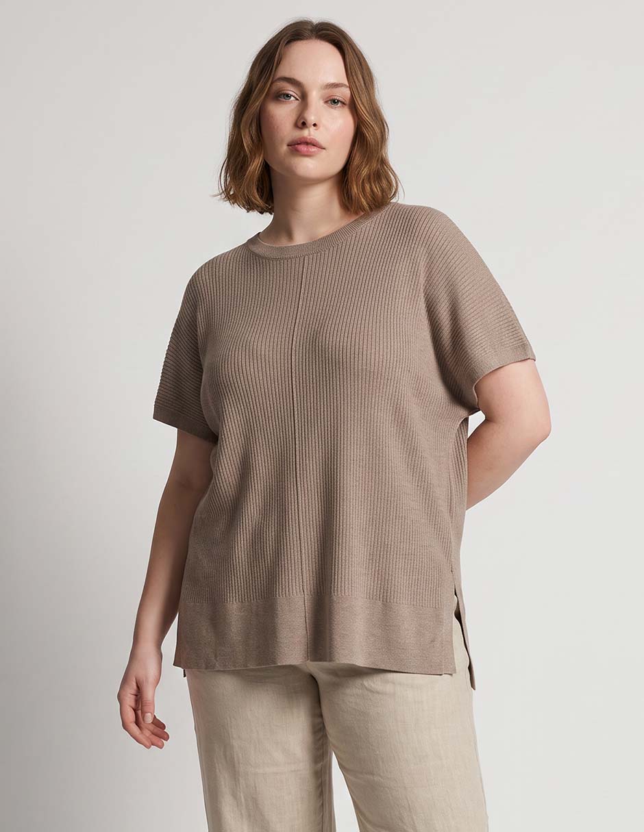 Blusa manga corta para mujer
