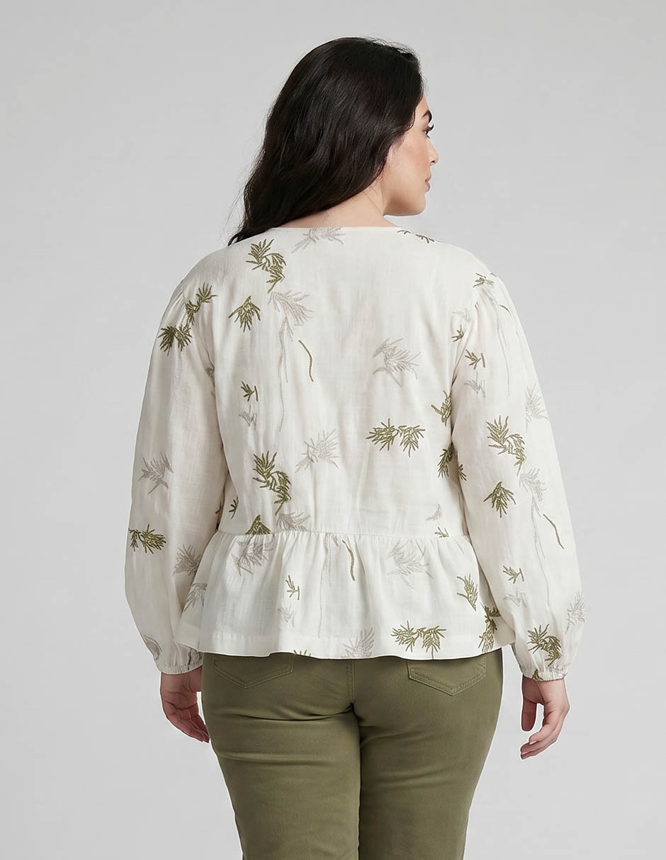 Blusa Weekend Plus manga larga para mujer