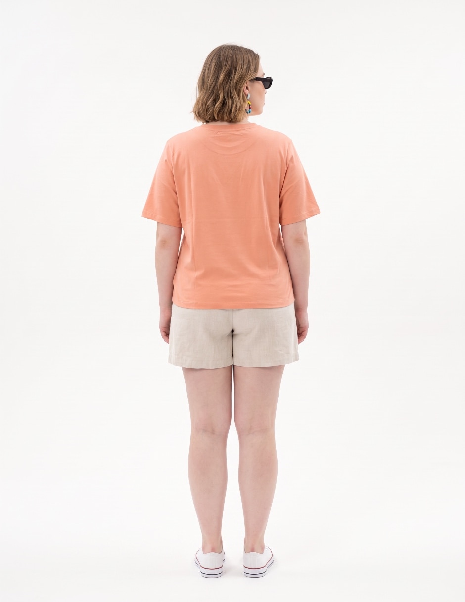 Playera manga corta cuello redondo para mujer 2