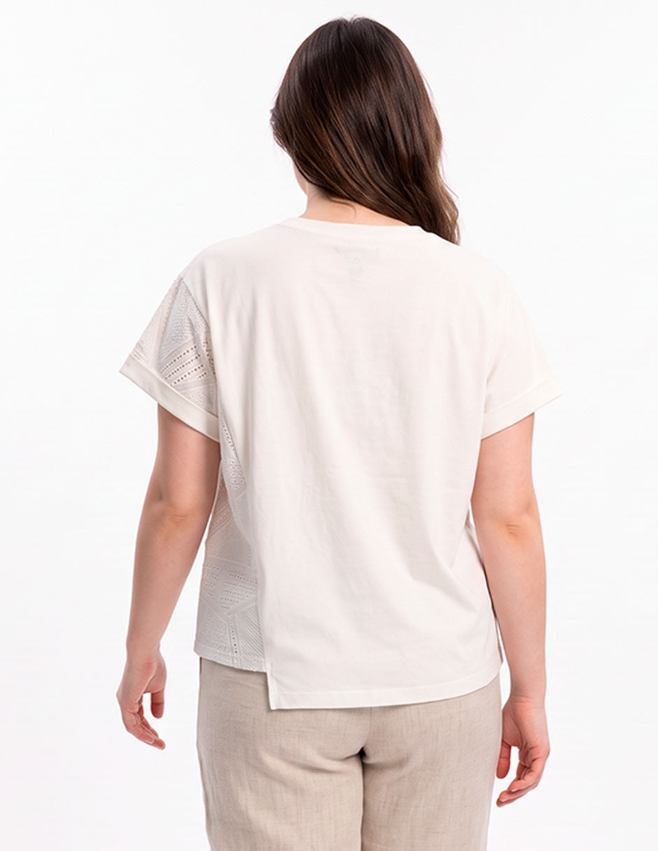 Playera manga corta cuello redondo para mujer 2
