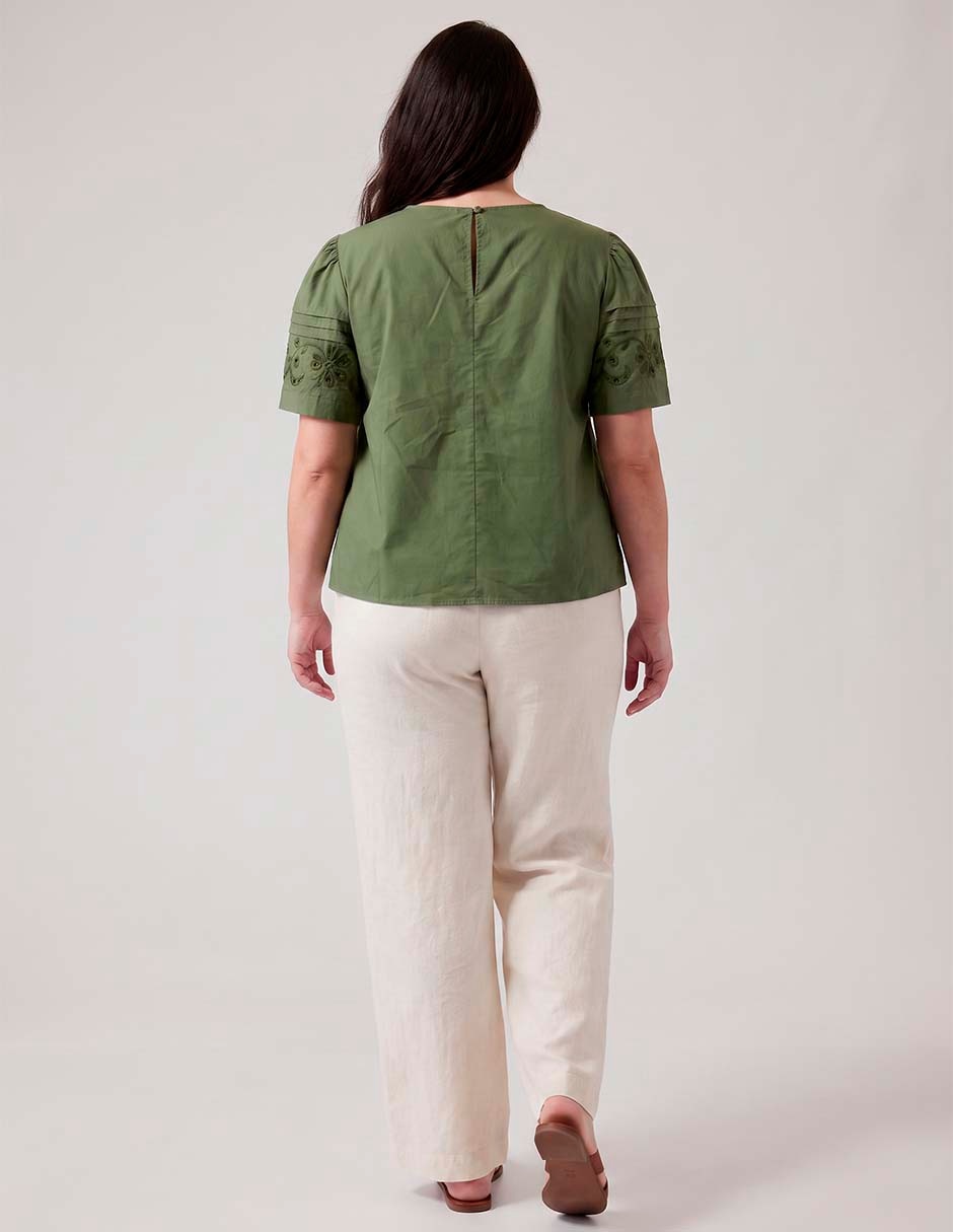 Blusa manga corta para mujer
