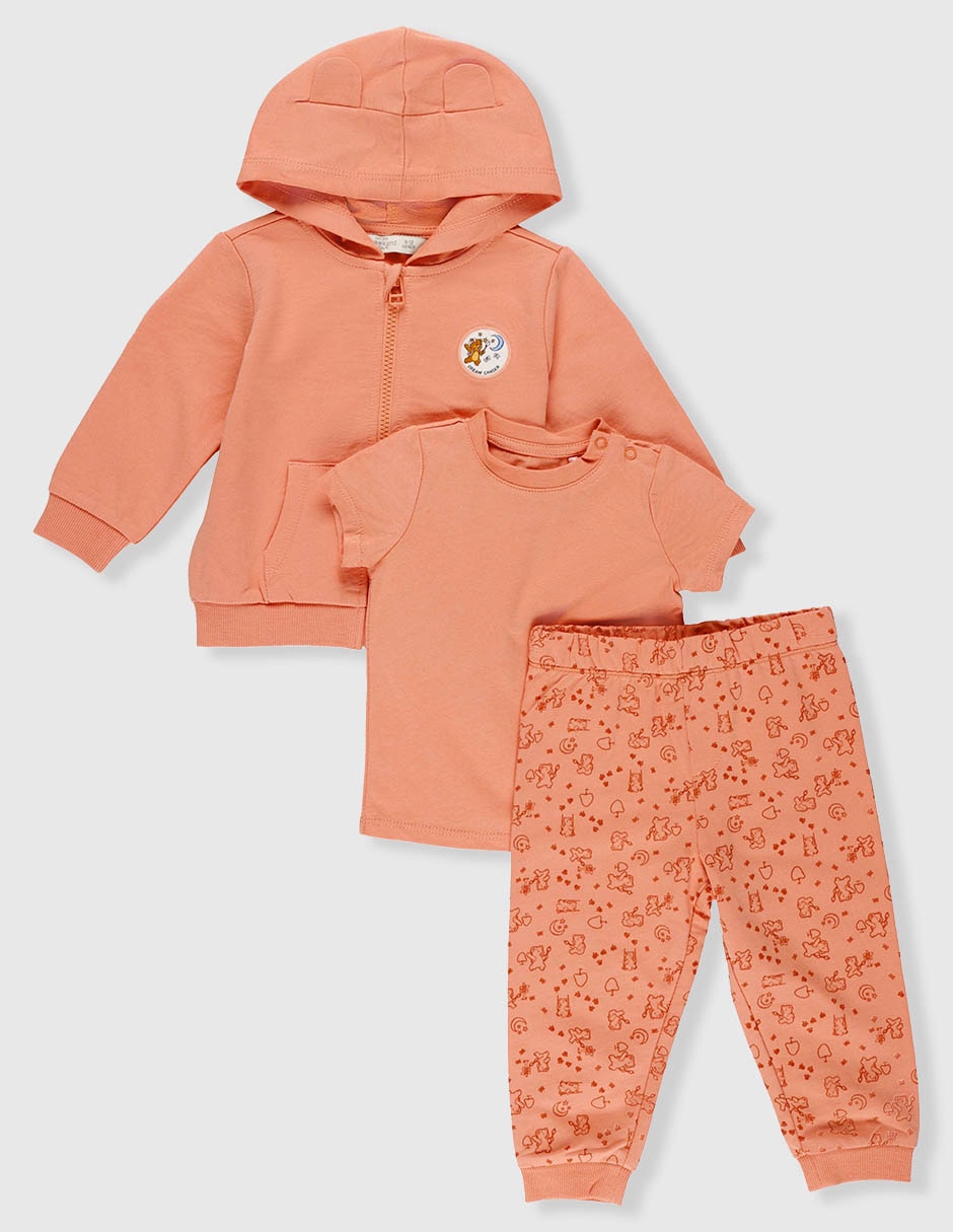 Conjunto de algodón para niña 3 piezas