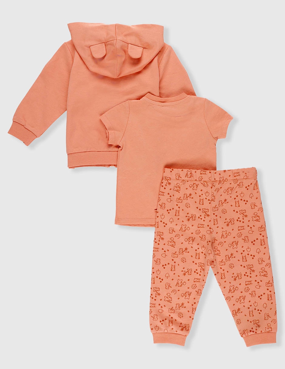 Conjunto de algodón para niña 3 piezas