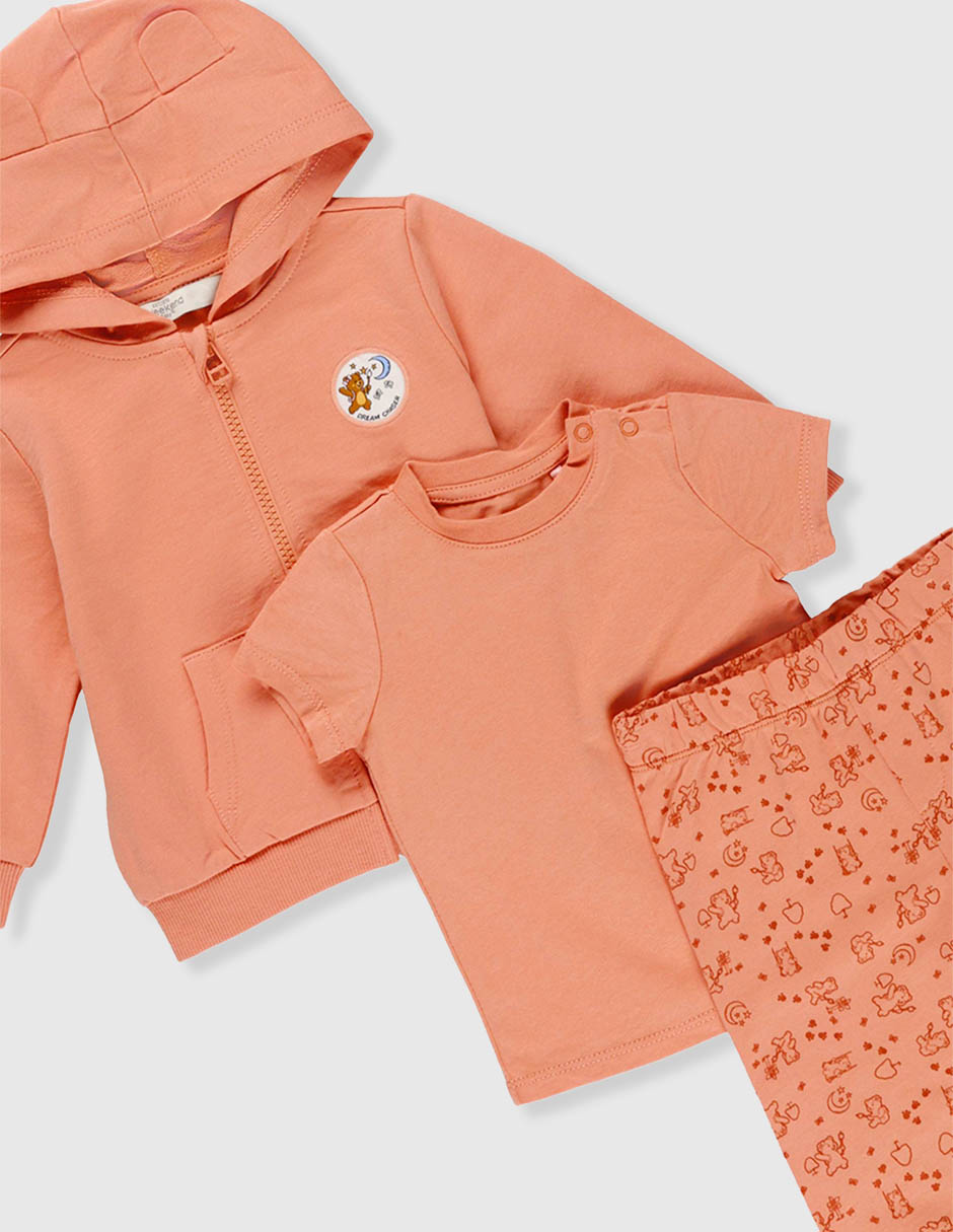 Conjunto de algodón para niña 3 piezas